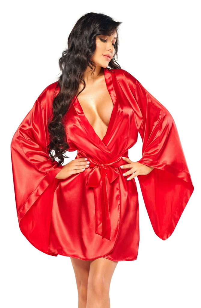 Beauty Night BN6664 Samira Peignoir Red - My Lingerie Obsession 