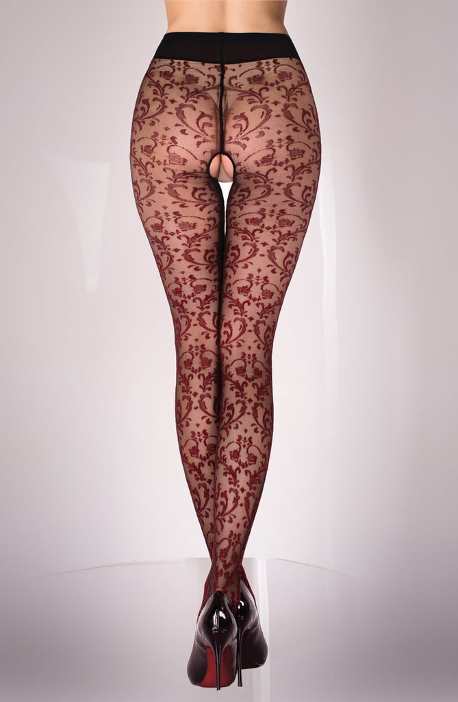 Black Secret BS135 Crotchless Tights - My Lingerie Obsession 