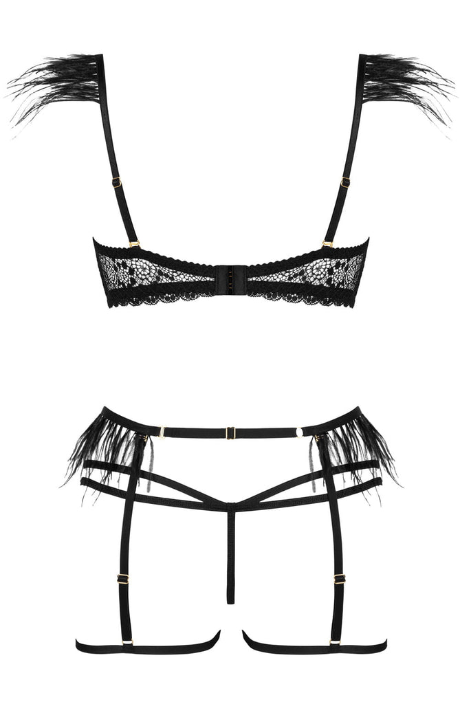 Beauty Night Black Lingerie Set BN6713 Crystal - My Lingerie Obsession 