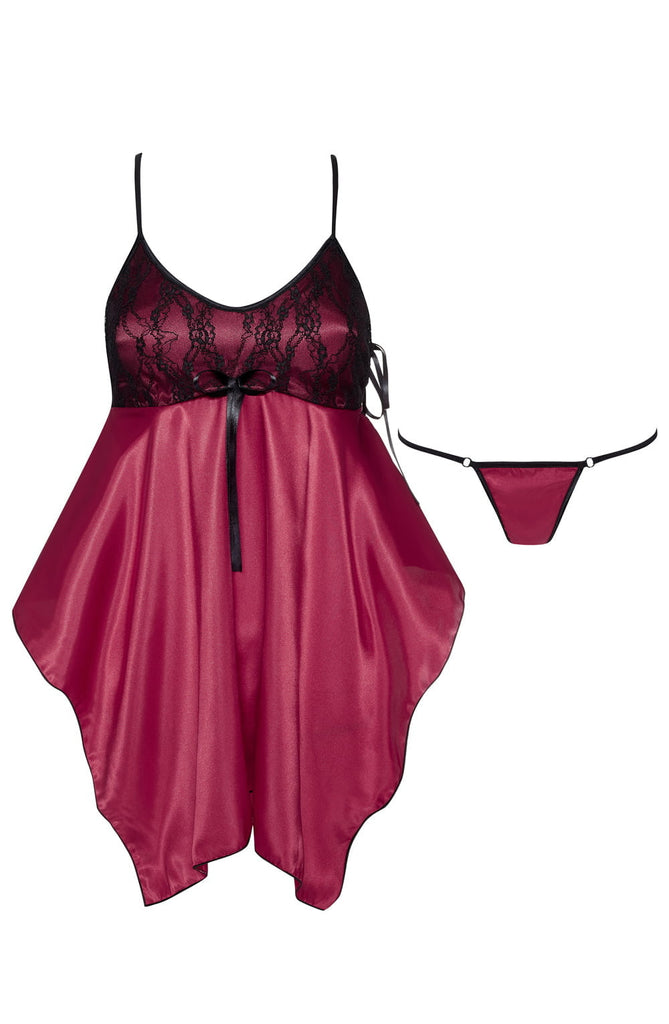 Beauty Night BN6645 Julieta Chemise Purple - My Lingerie Obsession 