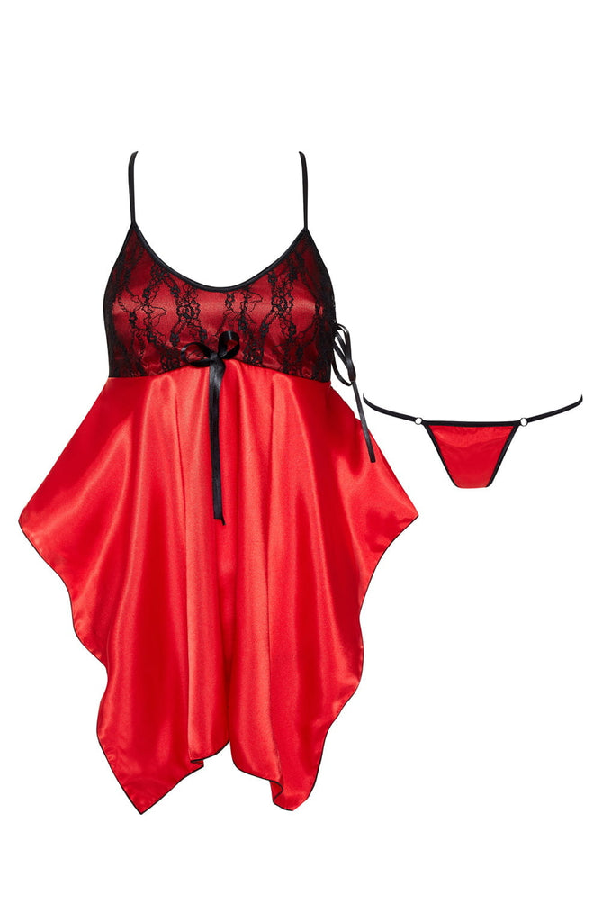 Beauty Night BN6646 Julieta Chemise Red - My Lingerie Obsession 