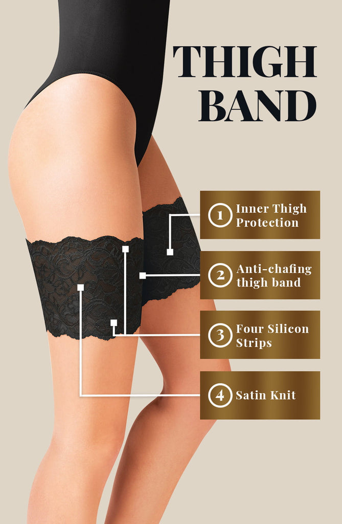 Gabriella Lace Thigh Band 509 Black - My Lingerie Obsession 