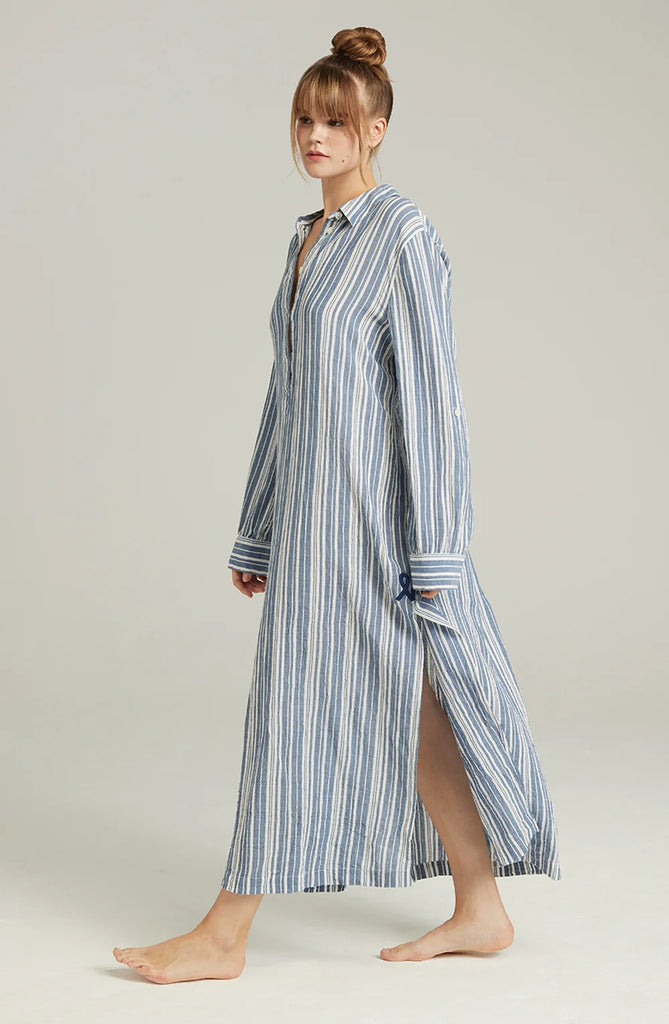 Nudea Maxi Shirt French Navy Stripe