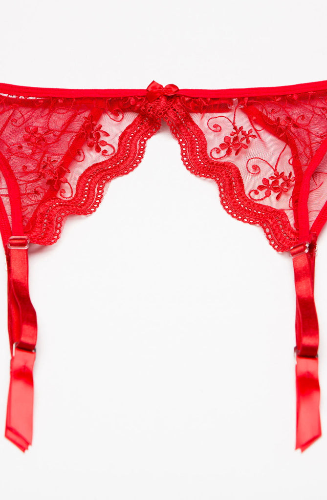 Shirley of Hollywood Garter Belt Red 622 - My Lingerie Obsession 