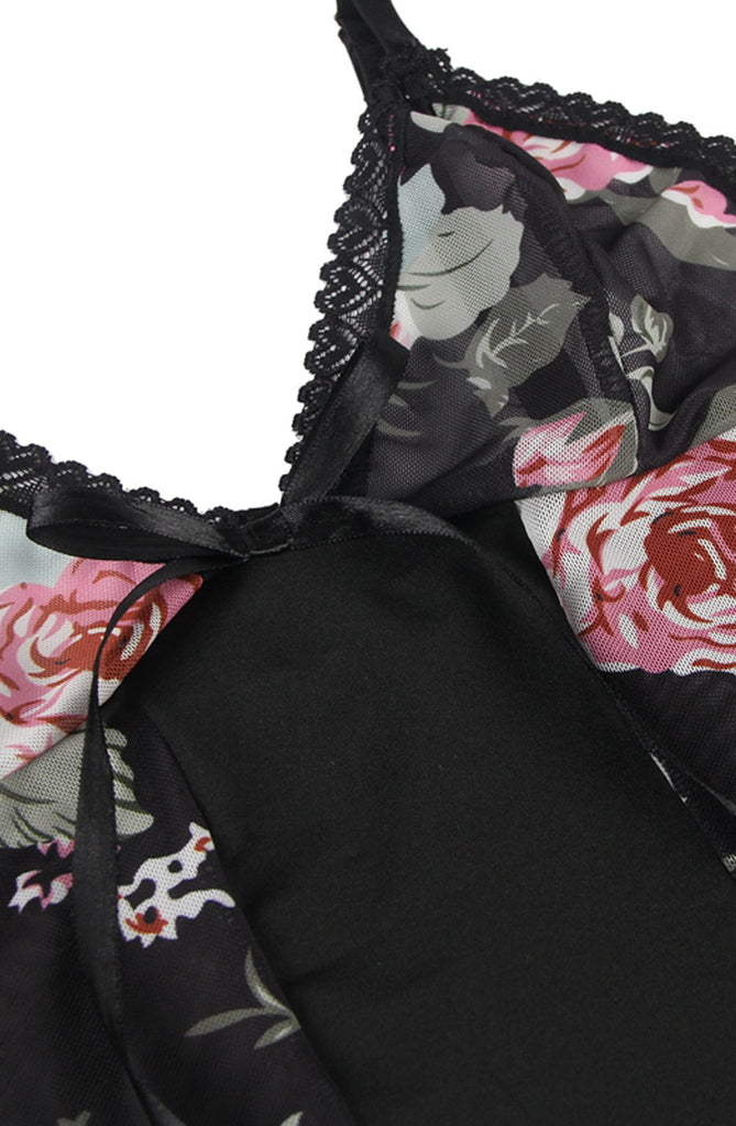 YesX Floral Babydoll Chemise YX835 - My Lingerie Obsession 