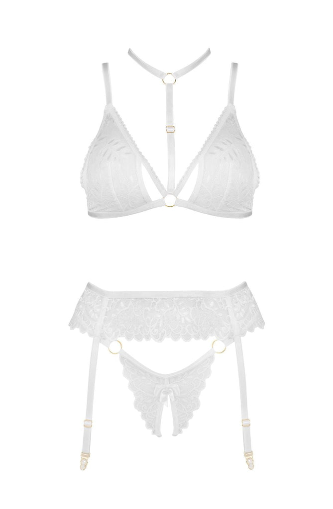 Beauty Night Noemi Lingerie Set White BN6724 - My Lingerie Obsession 