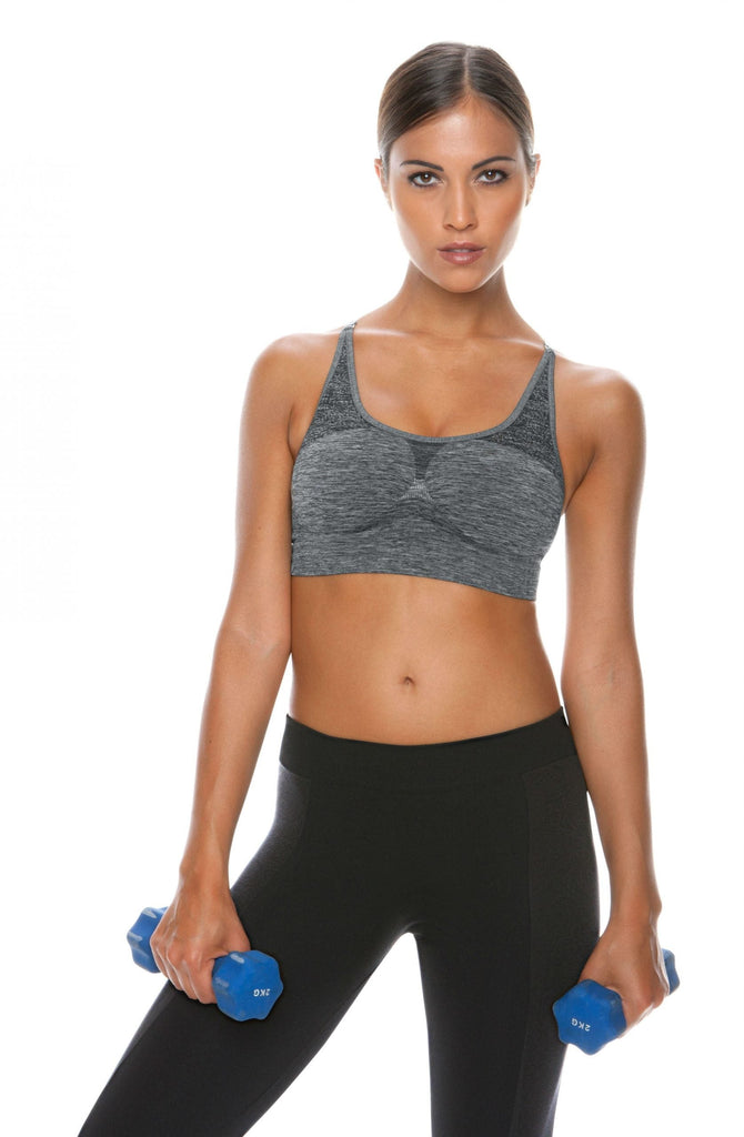 Control Body 110706 Sports Bra Melange/Grey - My Lingerie Obsession 