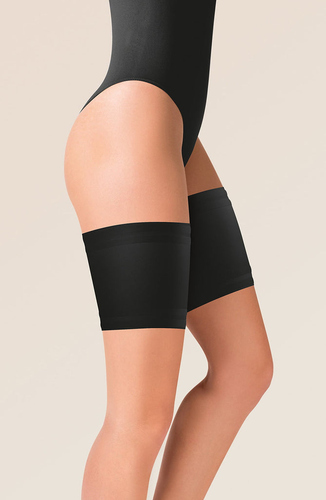 Gabriella Satin Thigh Band 510 Black - My Lingerie Obsession 