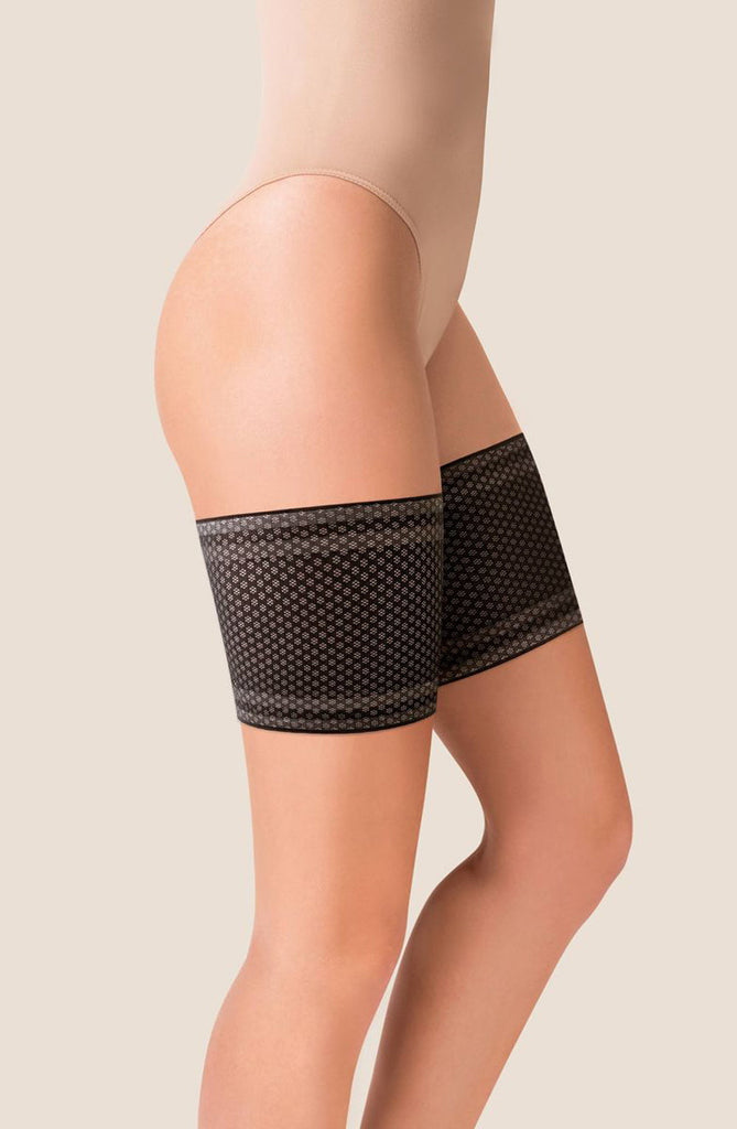 Gabriella Mesh Thigh Band 511 Black - My Lingerie Obsession 