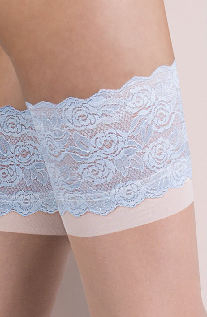 Gabriella 473 Katherine Hold ups Natural/White/Blue - My Lingerie Obsession 