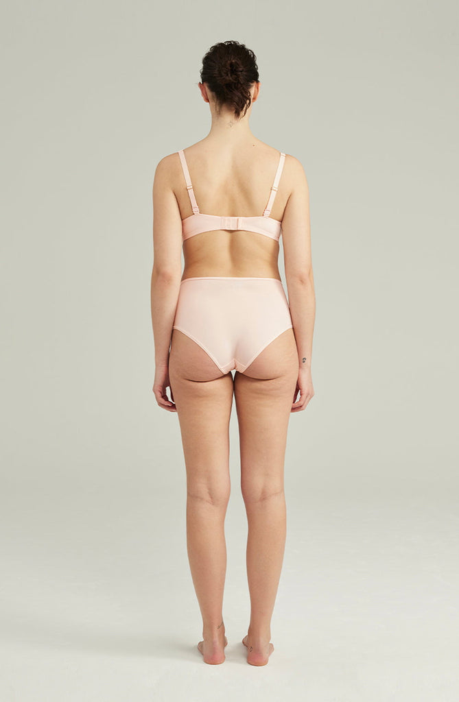 The Second Skin Stretch High Waist Brief Blush Pink - My Lingerie Obsession 