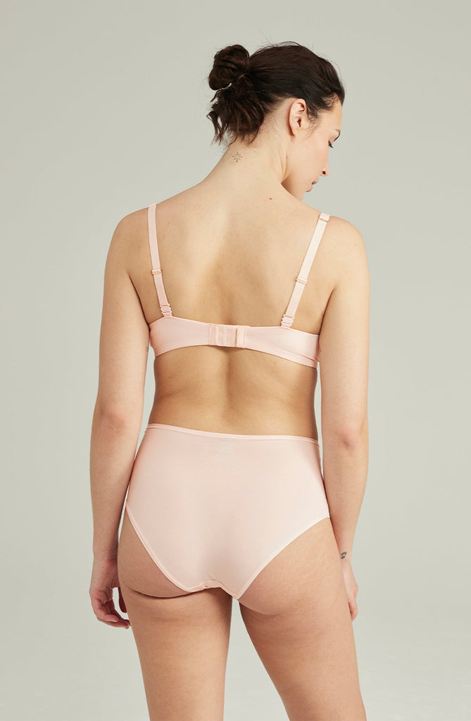 The Second Skin Stretch High Waist Brief Blush Pink - My Lingerie Obsession 