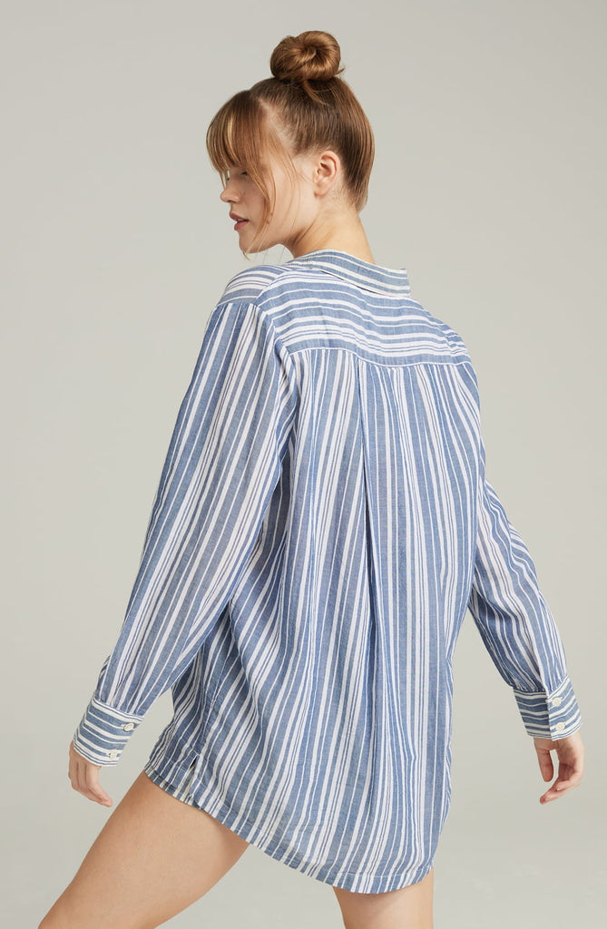 The Midi Shirt French Navy Stripe - My Lingerie Obsession 