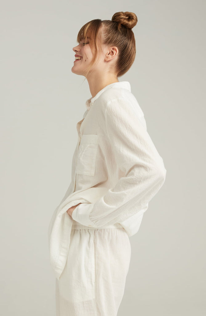 The Midi Shirt Organic Cotton White - My Lingerie Obsession 