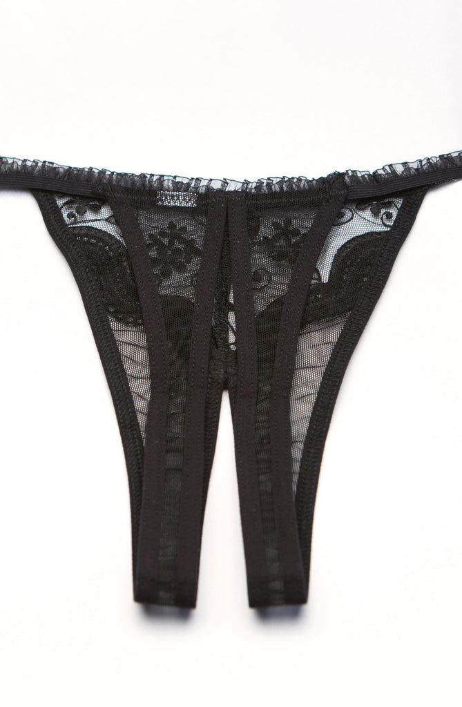 Shirley of Hollywood 10 Thong Black - My Lingerie Obsession 