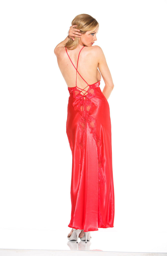 Shirley of Hollywood 20300 Red Long Gown - My Lingerie Obsession 