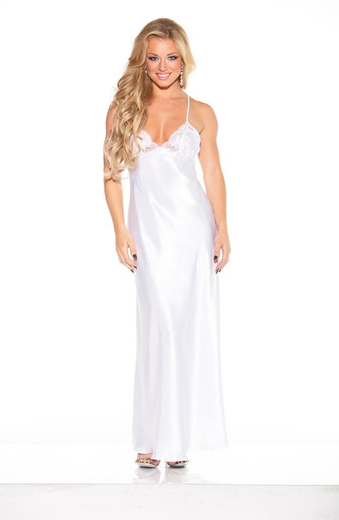 Shirley of Hollywood 20300 White Long Gown - My Lingerie Obsession 