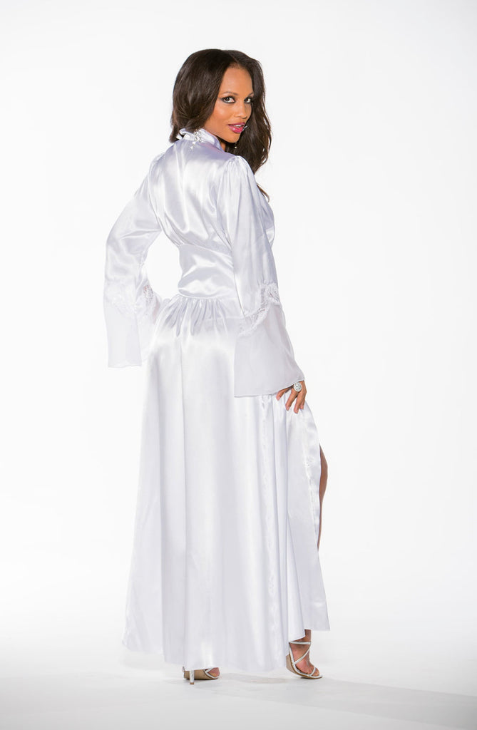 Shirley of Hollywood 20559 Long Robe White - My Lingerie Obsession 