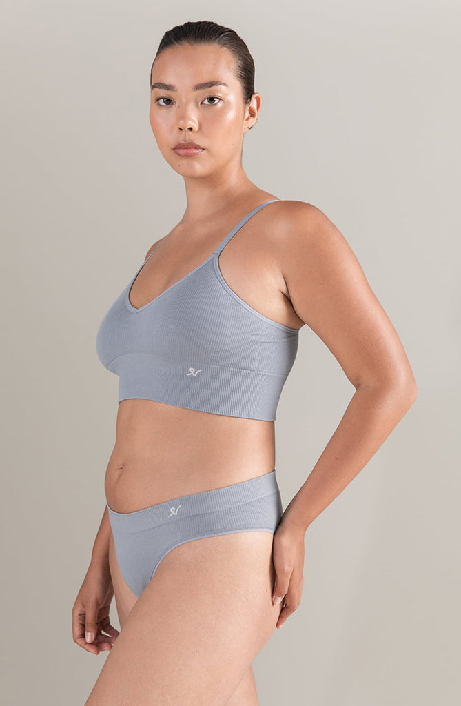 The TENCEL Seamless Bralette Storm Grey - My Lingerie Obsession 