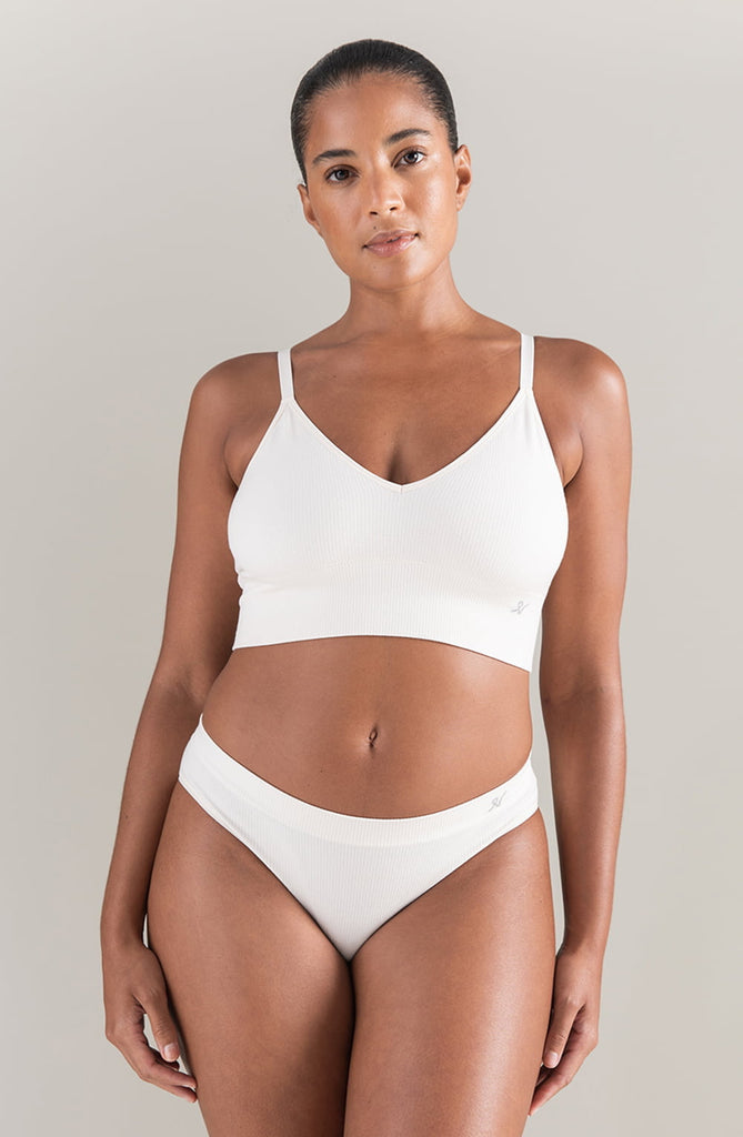 The TENCEL Seamless Bralette White Sand - My Lingerie Obsession 