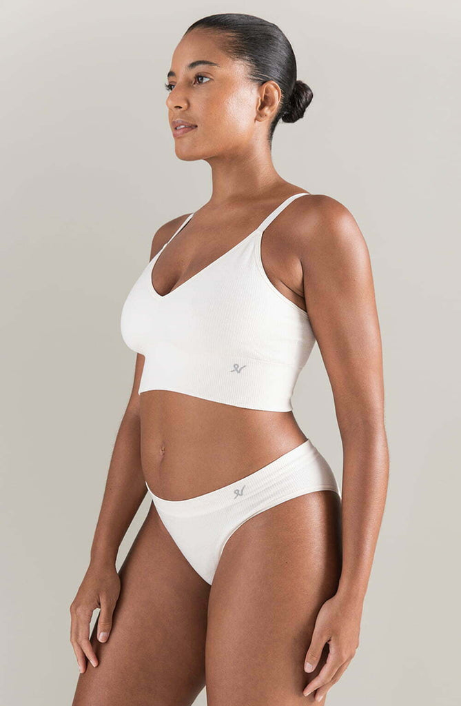 The TENCEL Seamless Bralette White Sand - My Lingerie Obsession 