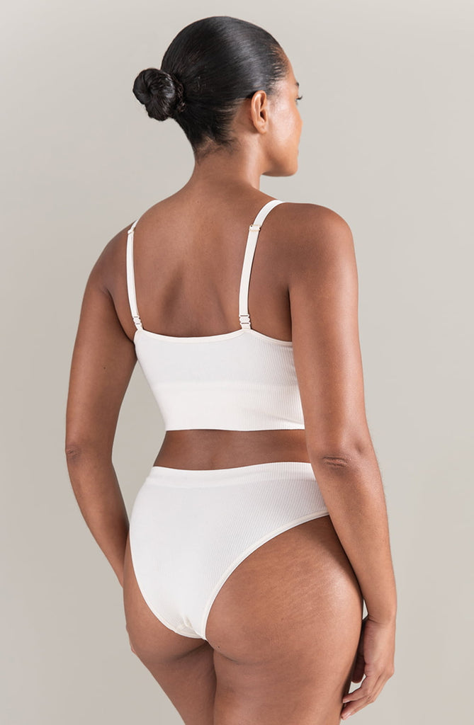 The TENCEL Seamless Bralette White Sand - My Lingerie Obsession 