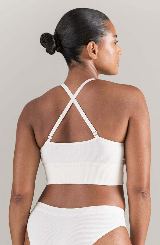 The TENCEL Seamless Bralette White Sand - My Lingerie Obsession 