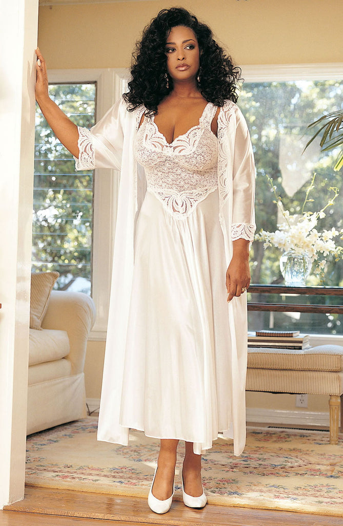 Shirley of Hollywood SoH-IA X3585 Bridal Gown Nightdress White - My Lingerie Obsession 