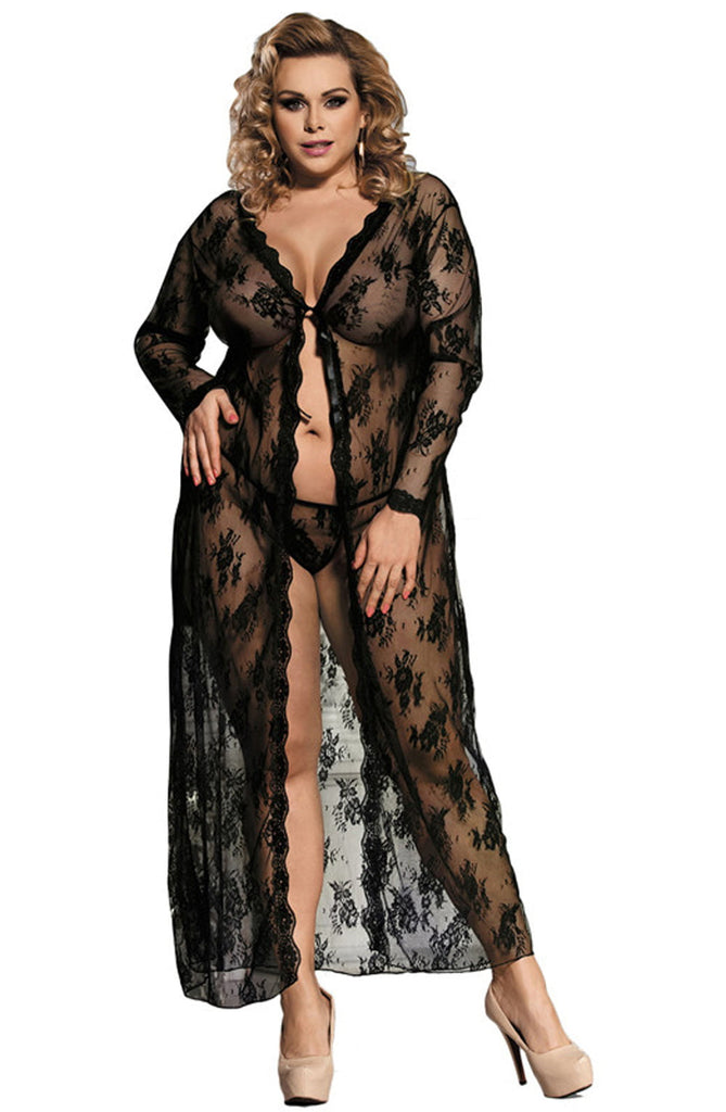 YesX YX824Q Long Black Gown - My Lingerie Obsession 