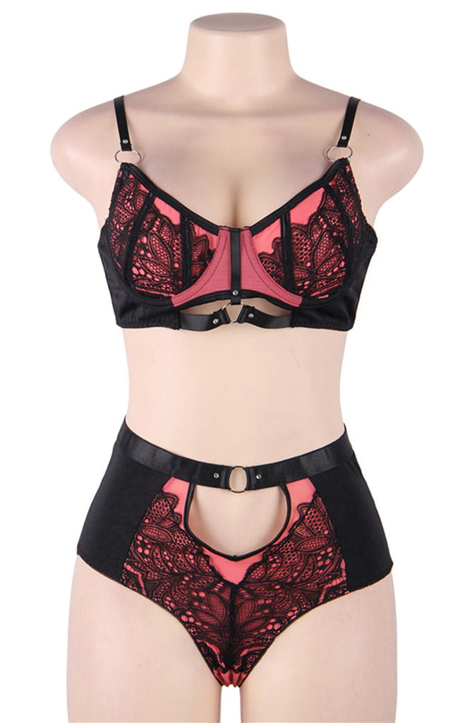 YesX YX831 Bra Set Pink - My Lingerie Obsession 