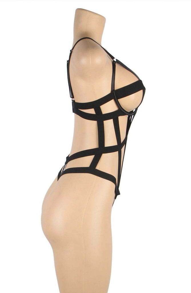 YesX YX844 Bodysuit Black - My Lingerie Obsession 