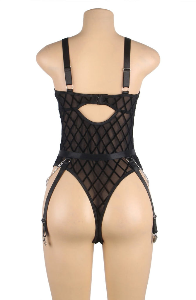 YesX YX846 Black Bodysuit - My Lingerie Obsession 