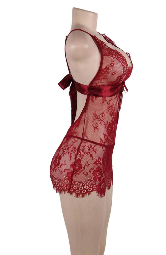 YesX YX855 Chemise Hot Red - My Lingerie Obsession 