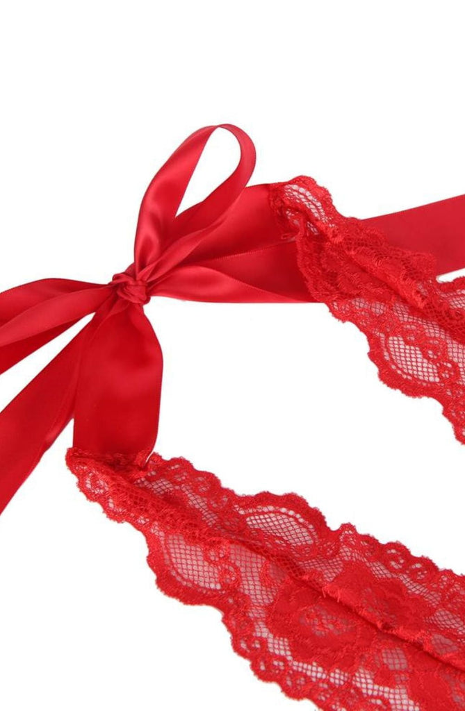 YesX YX856Q Hot Red Teddy Plus Size - My Lingerie Obsession 