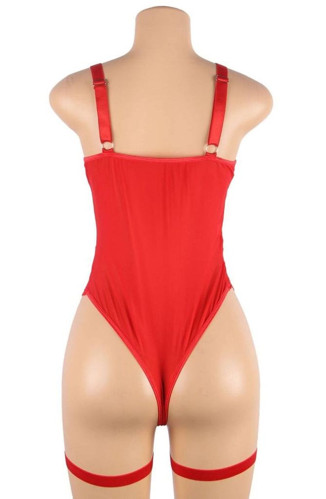 YesX YX858 Red Bodysuit - My Lingerie Obsession 