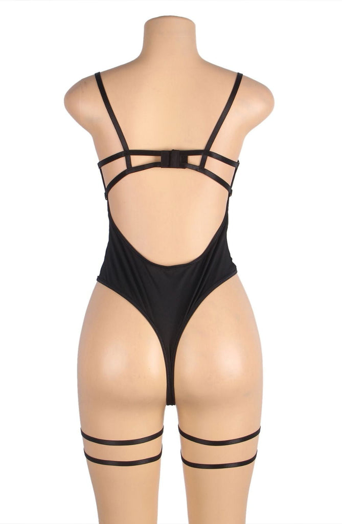 YesX YX859 Black Bodysuit - My Lingerie Obsession 