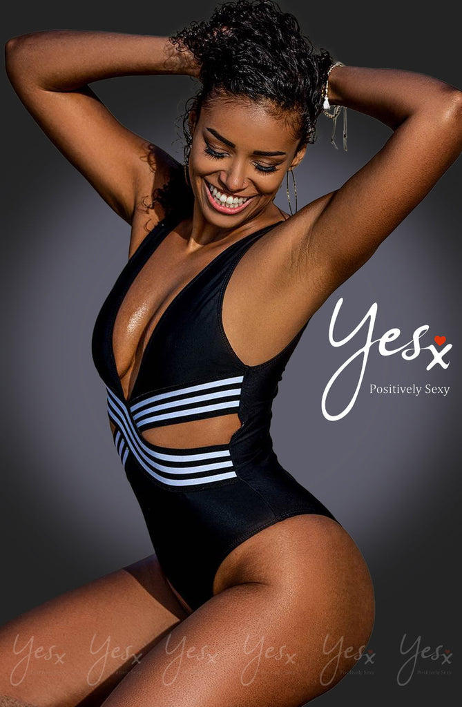 YesX YX980 One Piece Swimsuit Black - My Lingerie Obsession 