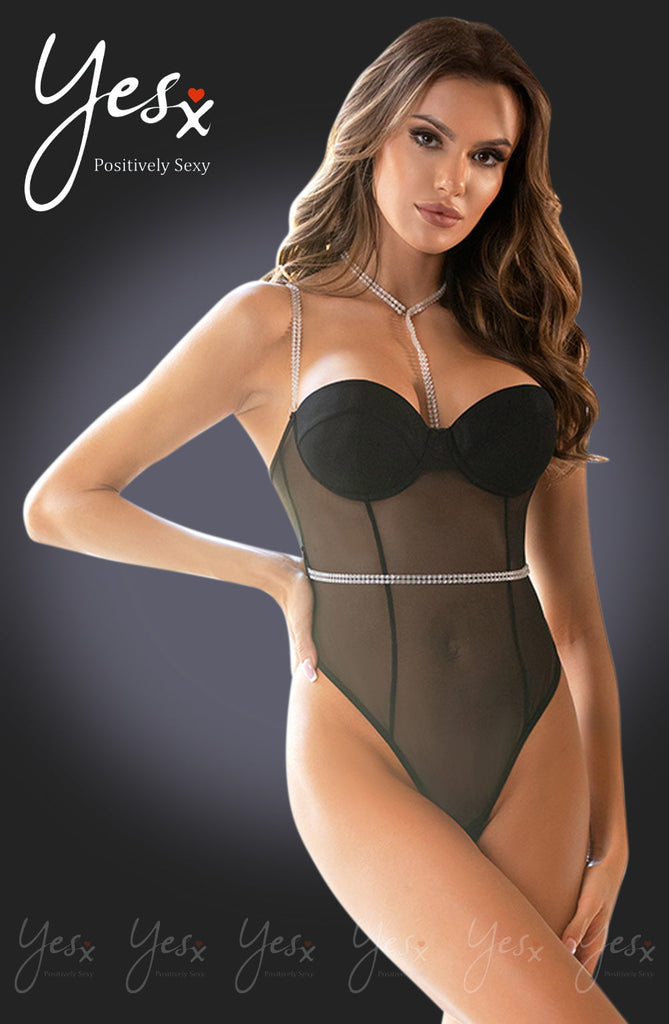 YesX YX992 Bodysuit Black - My Lingerie Obsession 