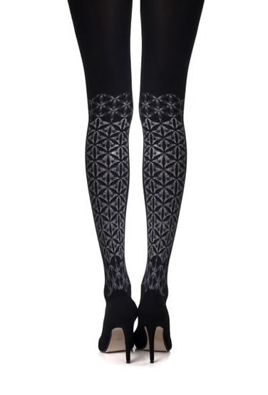 Zohara Frozen Shapes" Print Tights" - My Lingerie Obsession 