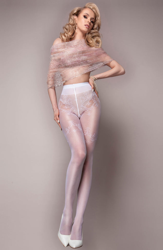 Ballerina 581 White Tights - My Lingerie Obsession 