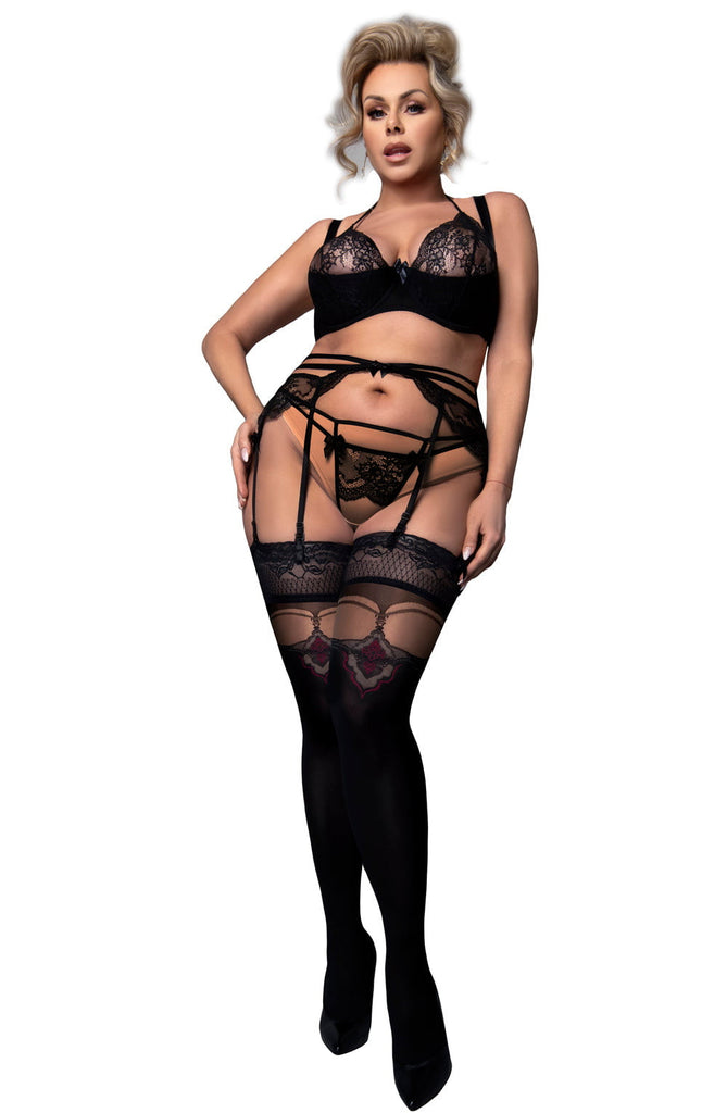 Ballerina 602 Black Hold Ups Plus - My Lingerie Obsession 