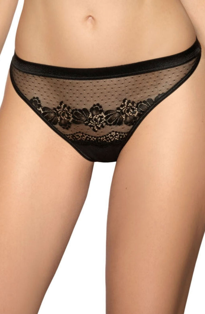 Roza Ellba Black Thong - My Lingerie Obsession 