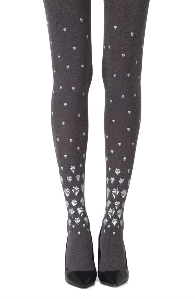 Zohara "Shell Out" Heather Grey Tights - My Lingerie Obsession 