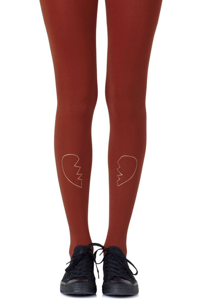 Zohara "Heartbreaker" Rust Tights - My Lingerie Obsession 