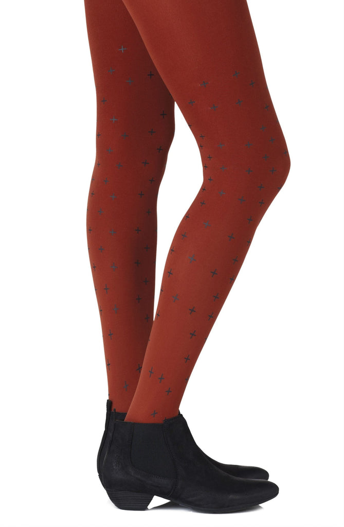 Zohara "You + Me = Love" Rust Tights - My Lingerie Obsession 