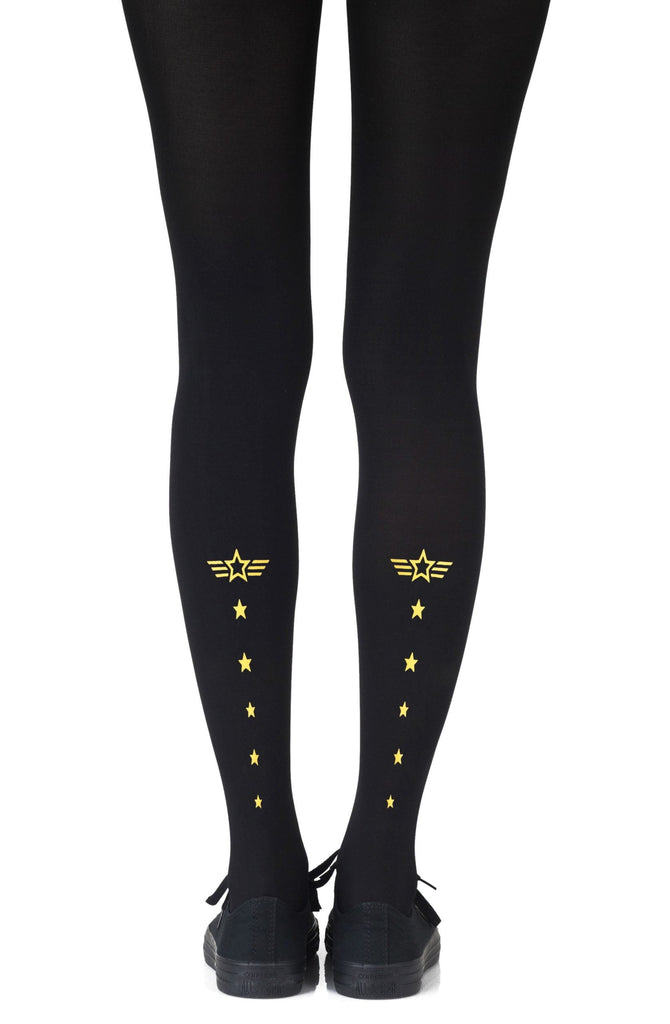 Zohara "Top Gun" Yellow Print Tights - My Lingerie Obsession 