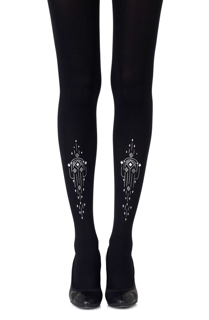 Zohara "Great Gatsby" Black Tights - My Lingerie Obsession 