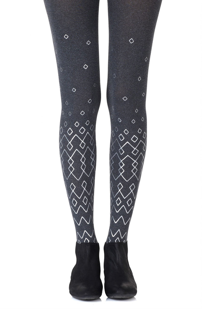 Zohara "Diamonds Are Forever" Heather Grey Tights - My Lingerie Obsession 