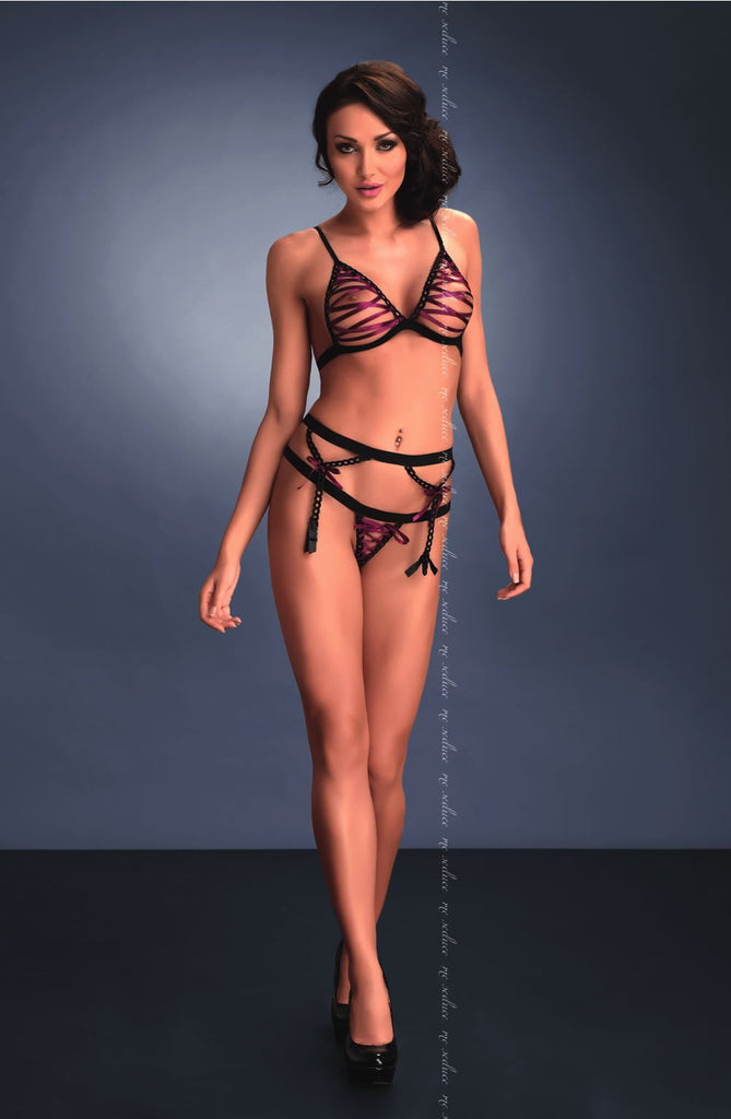 Me Seduce Rosa Lingerie Set Black - My Lingerie Obsession 