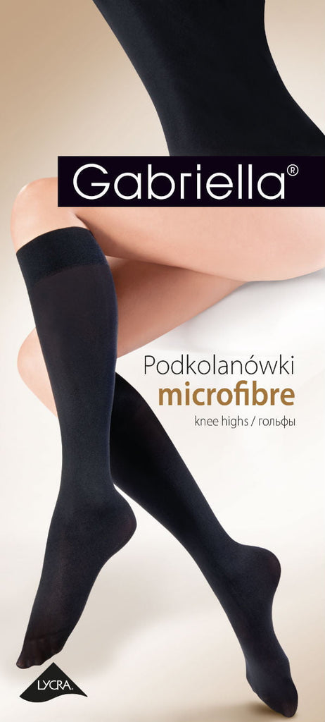 Gabriella Microfibre 501 Knee Highs Grafit - My Lingerie Obsession 